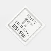 HAPPY 11TH BIRTHDAY; Art Deco Style; aangepaste na Servet (Hoek)