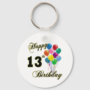 Happy 13th Birthday Gifts en Birthday Apparel Sleutelhanger