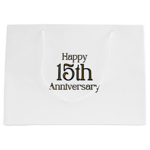 Happy 15th Anniversary Grand sac cadeau