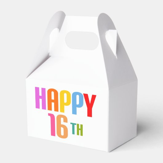 Happy 16th bedankdoosjes (Voorkant Zijde)