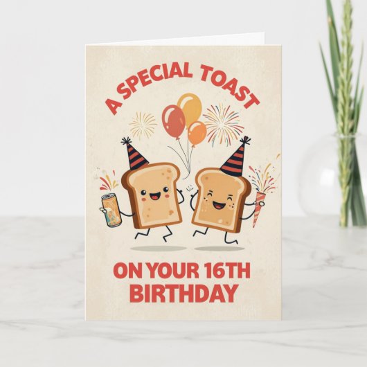 Happy 16th Birthday Kaart (Voorkant)