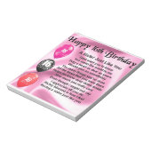 Happy 16th Birthday - zuster gedicht Notitieblok (Gedraaid)