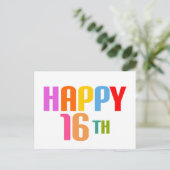 Happy 16th briefkaart (Staand voorkant)
