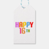Happy 16th cadeaulabel (Voorkant)