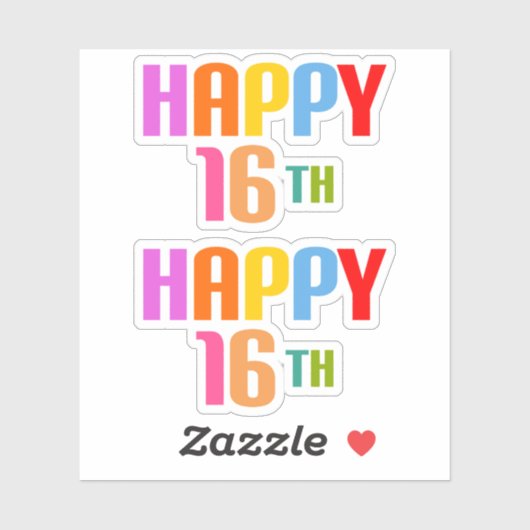 Happy 16th sticker (Vel)