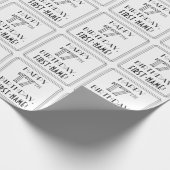 HAPPY 17th BIRTHDAY; Art Deco Style; aangepaste na Cadeaupapier (Hoek)