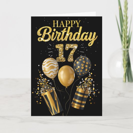 Happy 17th Birthday Kaart (Voorkant)