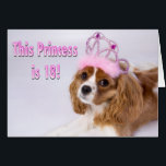 Happy 18th Birthday Cavalier King Charles Card<br><div class="desc">Perfect birthday card for a 18 year old!</div>