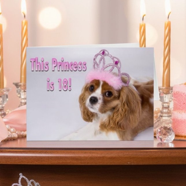 Happy 18th Birthday Cavalier King Charles Card (Créateur téléchargé)