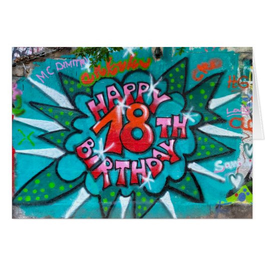 Happy 18th Birthday Graffiti (Devant horizontal)