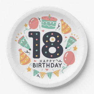 Happy 18th Birthday Papieren Bordje