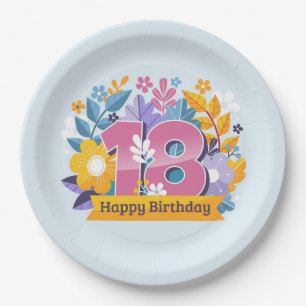 Happy 18th Birthday Papieren Bordje