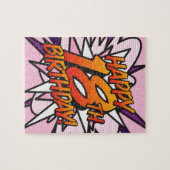 HAPPY 18th BIRTHDAY Pink Fun Retro Comic Book Legpuzzel (Horizontaal)