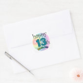 Happy 18th Birthday Vierkante Sticker (Envelop)