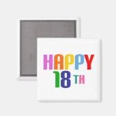 Happy 18th magneet (Voorkant / Achterkant)