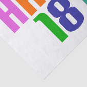 Happy 18th tissuepapier (Detail)