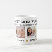 Happy 1e Moederdag 4 foto Collage Zwart Wit Koffiemok (Center)