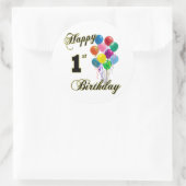 Happy 1er Anniversaire Sticker (Sac)