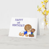 **HAPPY 1st BANTHDAY" Carte BÉBÉ SPÉCIALE (Fleur jaune)