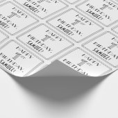 HAPPY 1ST BIRTHDAY; Art Deco Style; aangepaste naa Cadeaupapier (Hoek)