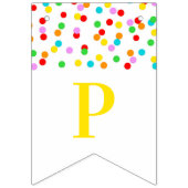 Happy 1st Birthday Banner Rainbow Confetti (Derde vlag)