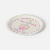 Happy 1st Birthday Cupcake Paper Bord (Gekanteld)