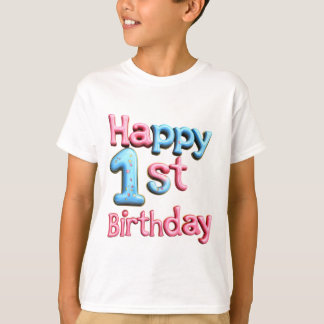 Happy 1st Birthday - Happy 1st Birthday Greeting  T-shirt