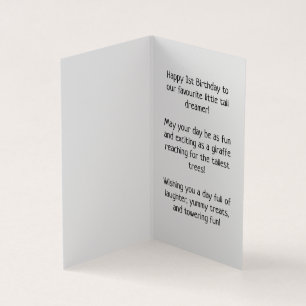 Happy 1st Birthday - Kaart voor kinderen