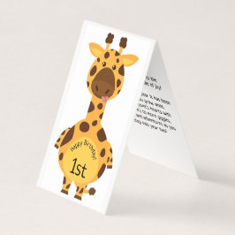 Happy 1st Birthday - Kaart voor kinderen