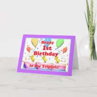 Happy 1st Birthday Kickens for Triplets