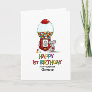 Happy 1st Birthday voor mijn geweldige kleinzoon Kaart