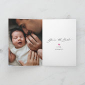 Happy 1st Elegant Script 2 Foto Feestdagen Kaart (Binnen)