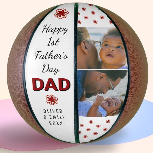 Happy 1st Father's Day Dad Keepomwille 2 Foto Basketbal