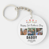 Happy 1st Father's Day Dad Keepomwille 3 Foto Sleutelhanger (Voorkant)
