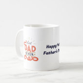 Happy 1st Père’s Day Mug - Blue Text Design (Devant gauche)