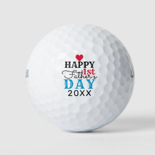 Happy 1st Vaderdag 2021Typografie golfballen