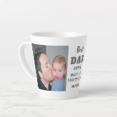 Happy 1st Vaderdag 20XX Beste vader ooit Latte Mok (Linkerhoek)