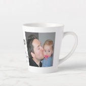 Happy 1st Vaderdag 20XX Beste vader ooit Latte Mok (Rechts)