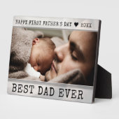 Happy 1st Vaderdag Beste vader ooit foto Fotoplaat (Zijkant)