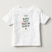 Happy 1st Vaderdag, Daddy Heart / Aangepaste naam Kinder Shirts (Voorkant)