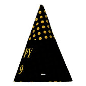 Happy 2019 & Gold Polka Dots Feesthoedjes (Rechts)