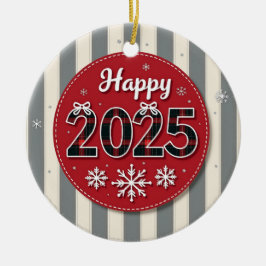 Happy 2025 Christmas  Keramisch Ornament