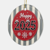 Happy 2025 Christmas Keramisch Ornament (Links)