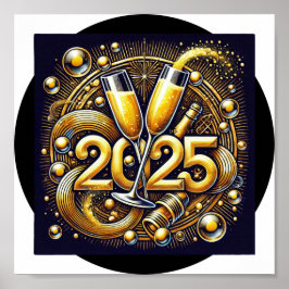 Happy 2025 Digital Download - Perfect voor DTF Poster