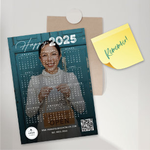 Happy 2025 Kalender Nieuwjaar Foto Magnetische Kaa