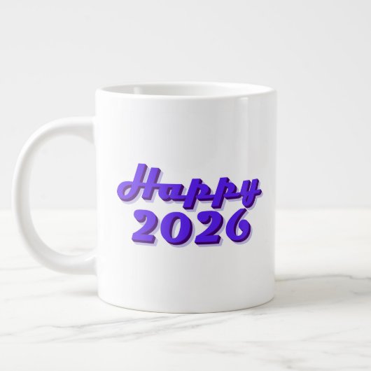 Happy 2026 extra grote beker (Links)