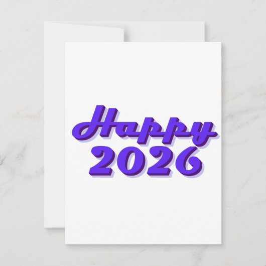 Happy 2026 kaart (Voorkant)