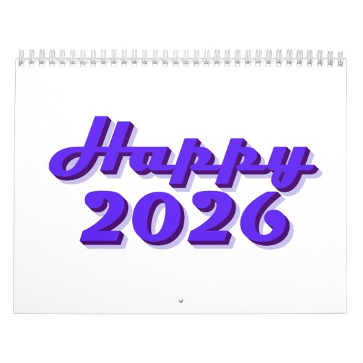 Happy 2026 kalender (Hoes)