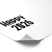 Happy 2026 - minimalistic typography poster (Coin)