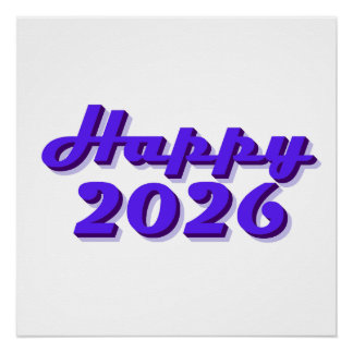 Happy 2026 perfect poster